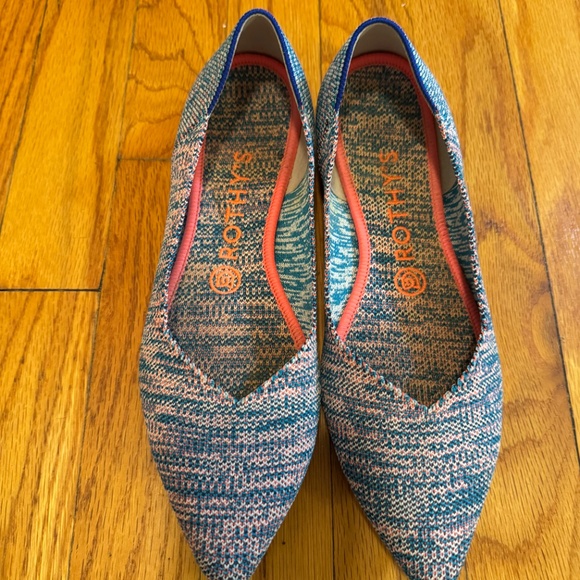 Rothy’s turquoise melange points size 8 - Picture 4 of 5